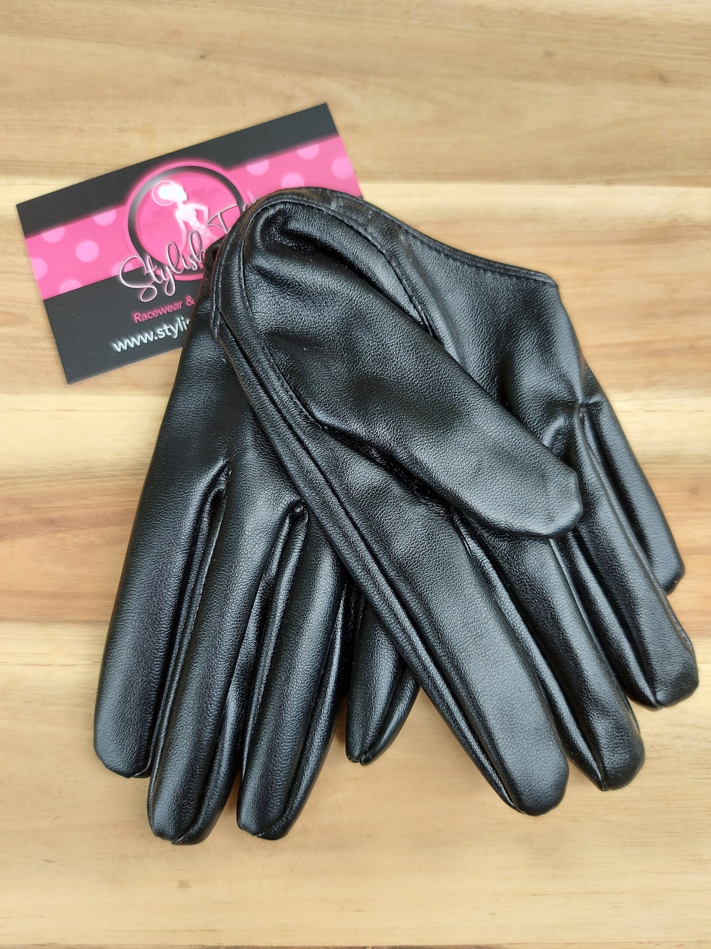 HALF PALM GLOVES (FAUX LEATHER) - 28 colours available