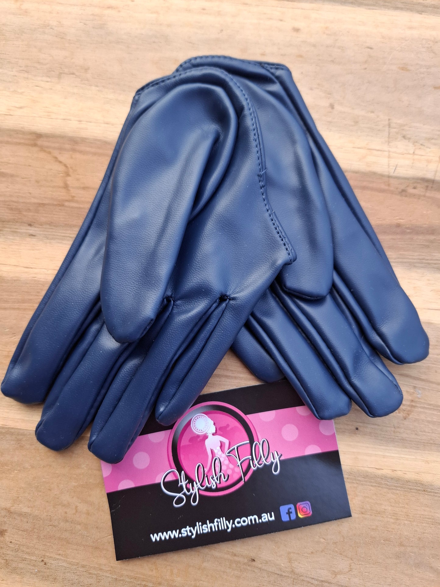 HALF PALM GLOVES (FAUX LEATHER) - 28 colours available