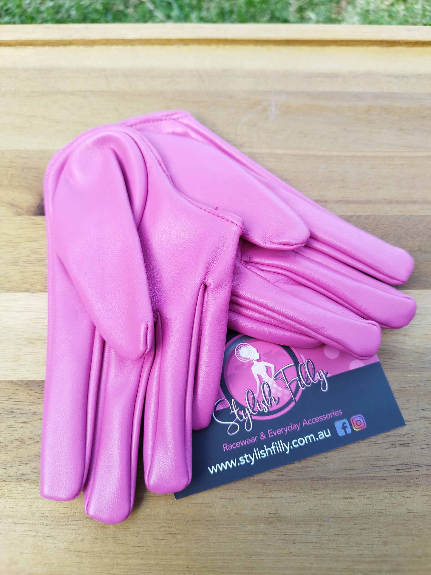 HALF PALM GLOVES (FAUX LEATHER) - 28 colours available