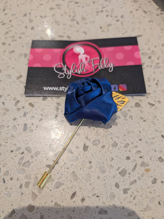 SATIN ROSE LAPEL PIN - other colours available