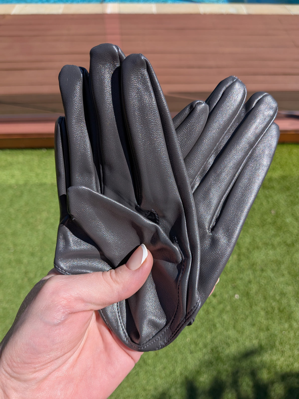 HALF PALM GLOVES (FAUX LEATHER) - 28 colours available