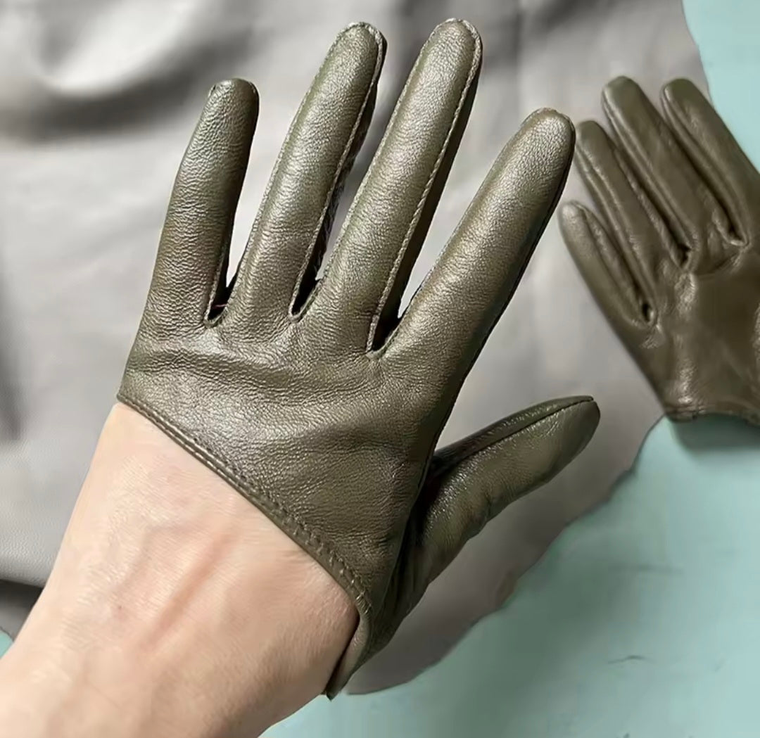 HALF PALM GLOVES (GENUINE LEATHER) - 25 colours available