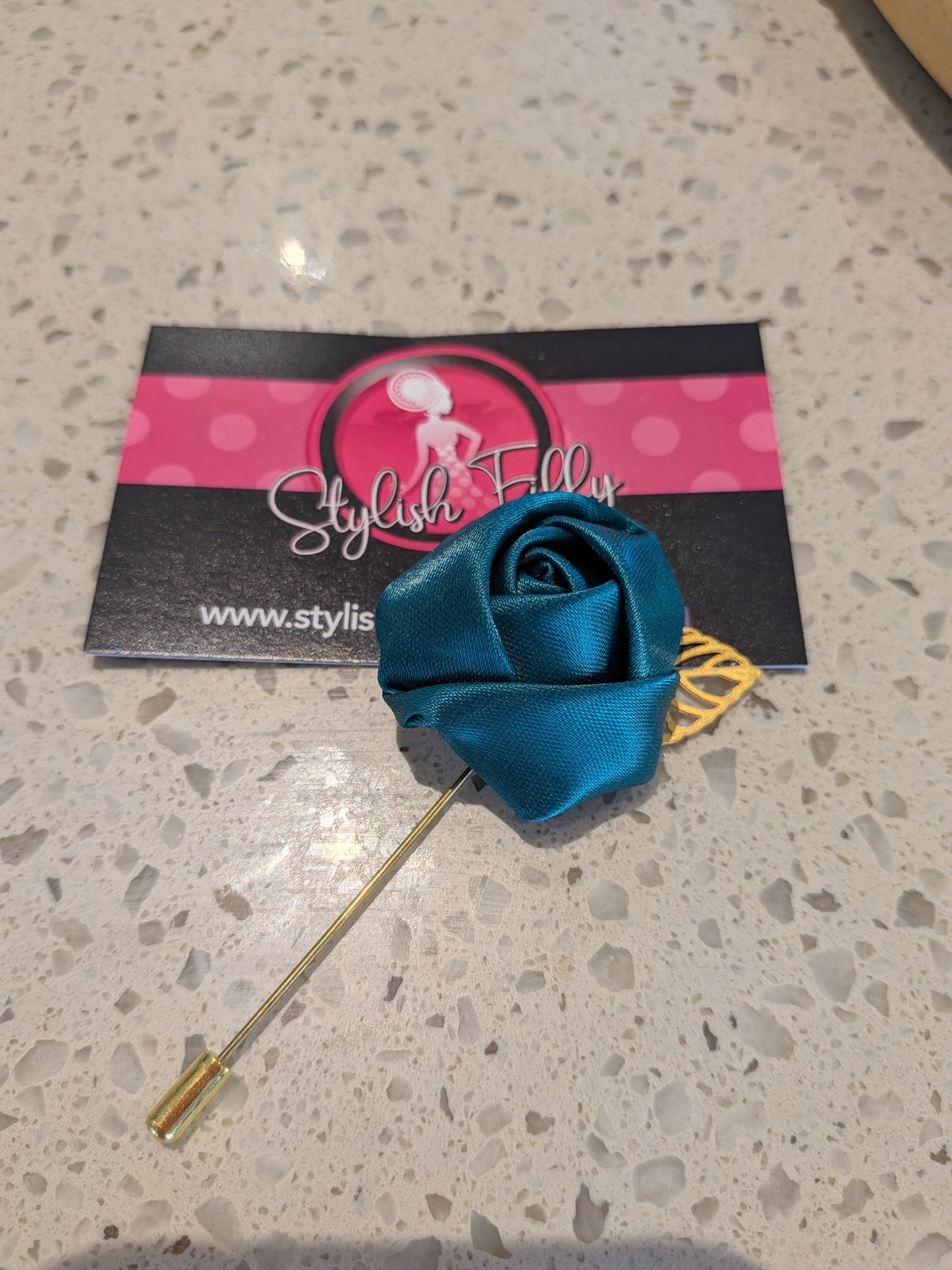SATIN ROSE LAPEL PIN - other colours available