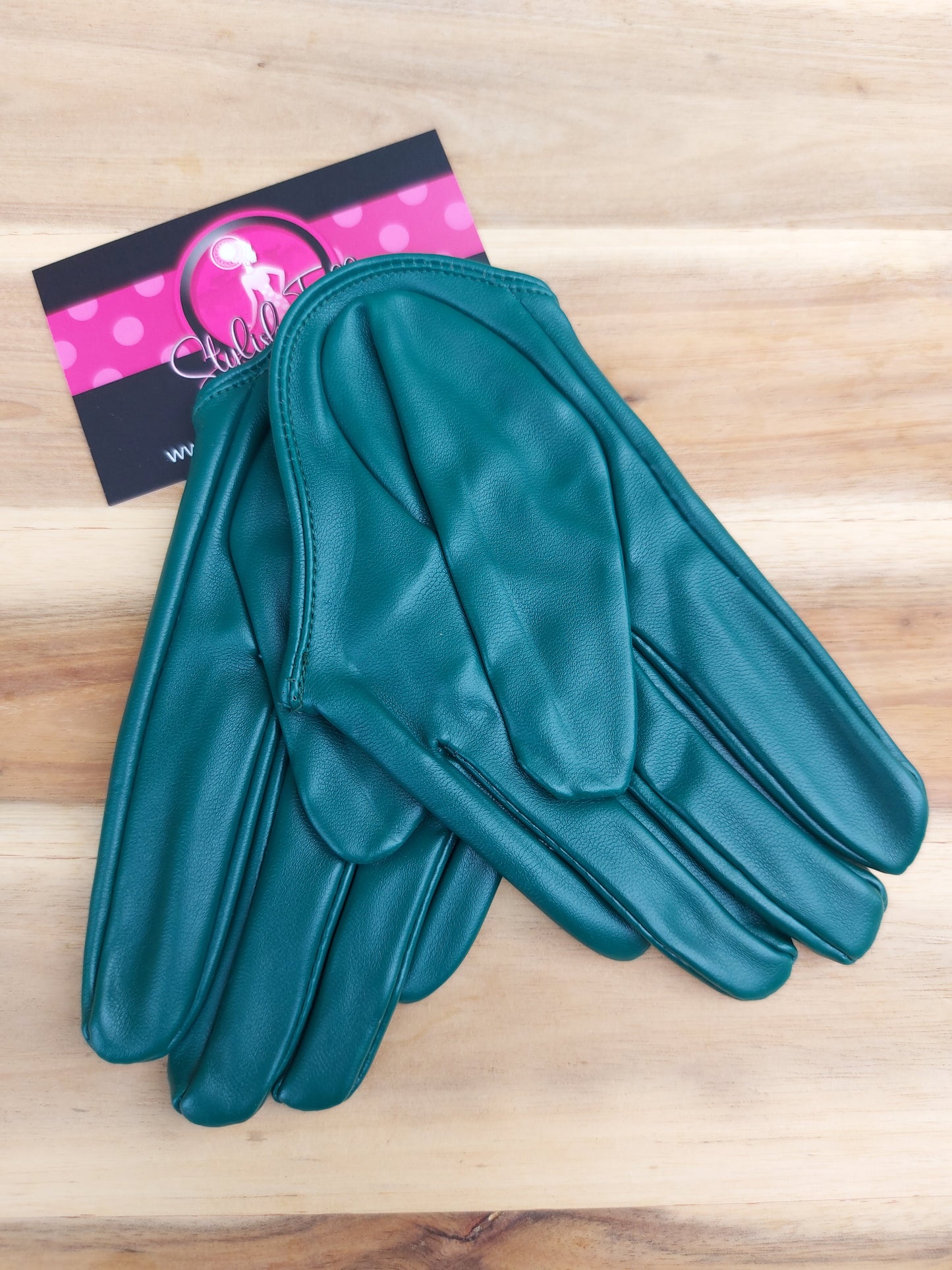 HALF PALM GLOVES (FAUX LEATHER) - 28 colours available