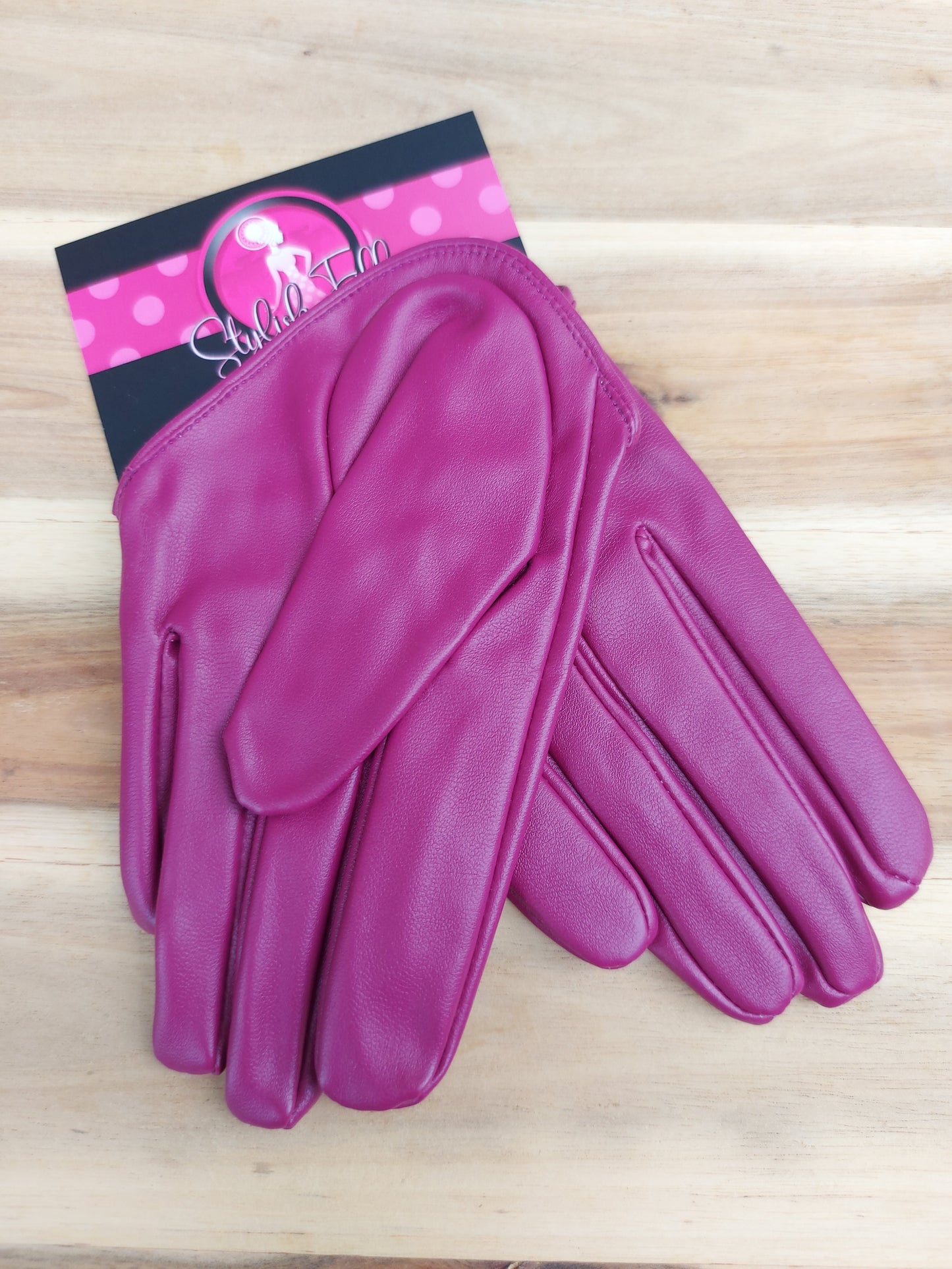 HALF PALM GLOVES (FAUX LEATHER) - 28 colours available