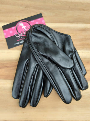 Women's leather half discount palm gloves