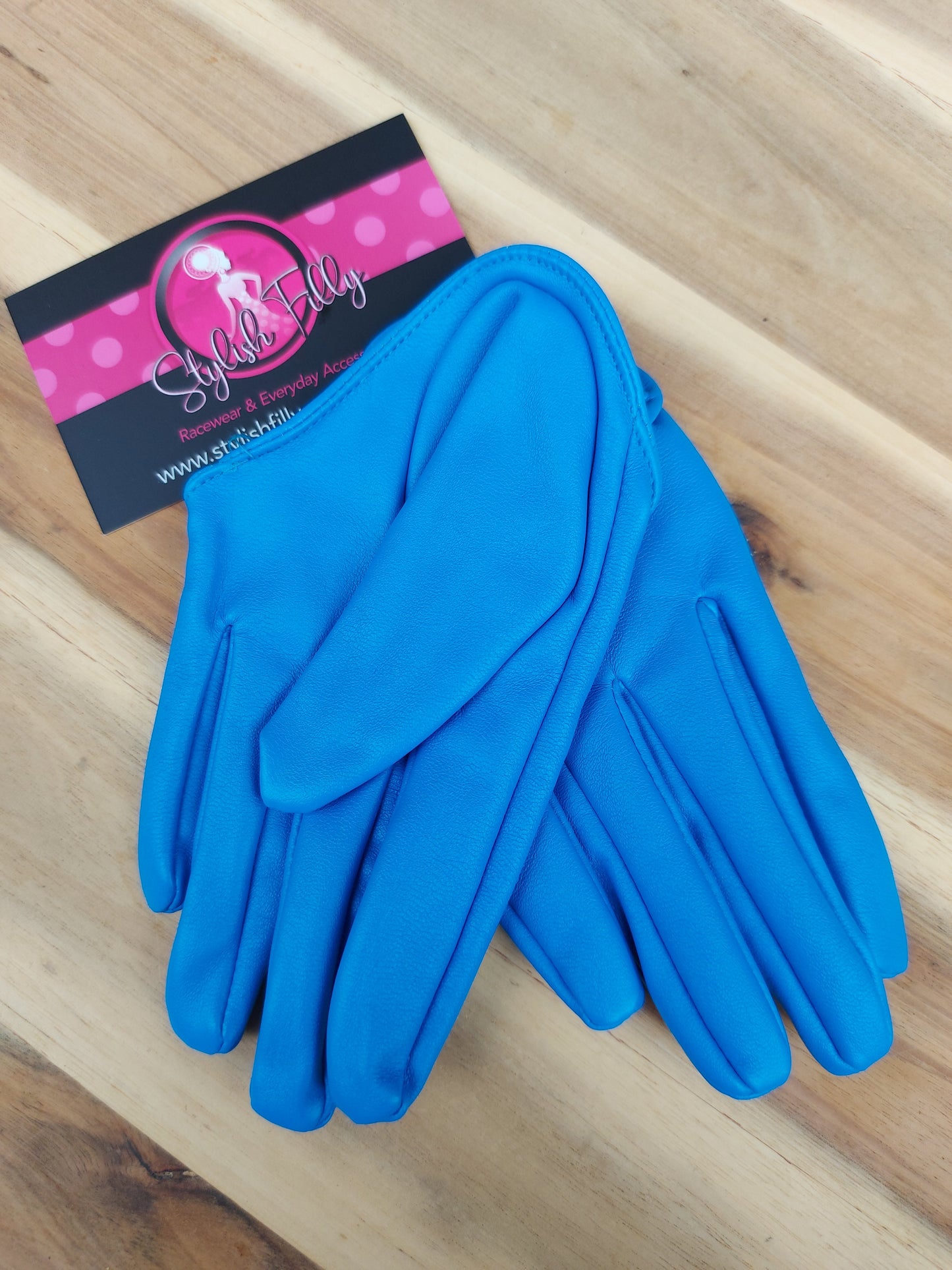 HALF PALM GLOVES (FAUX LEATHER) - 28 colours available