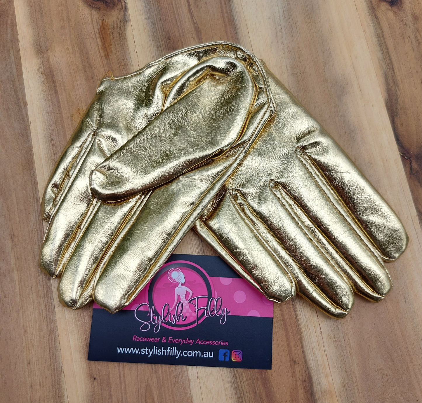 HALF PALM GLOVES (FAUX LEATHER) - 28 colours available