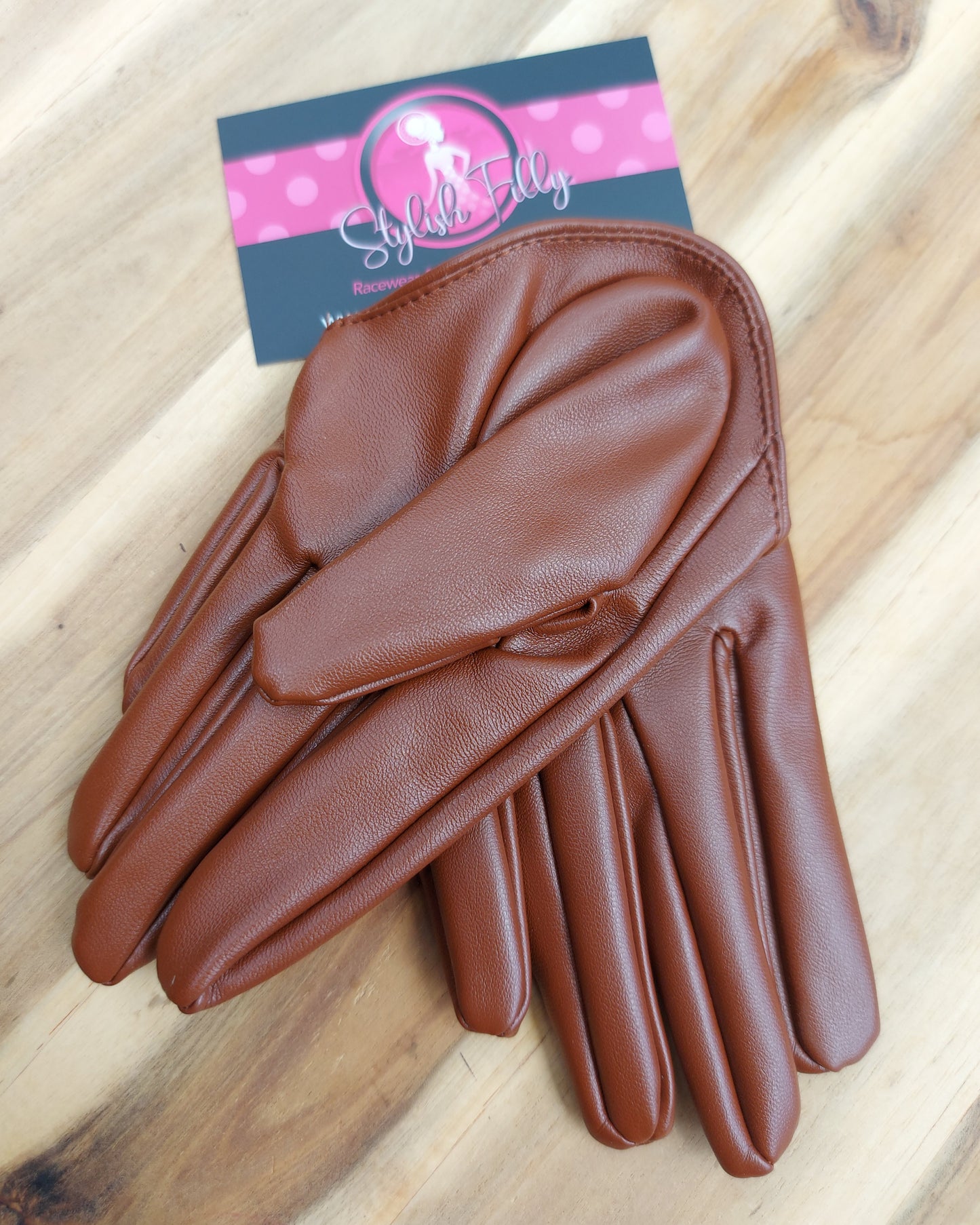 HALF PALM GLOVES (FAUX LEATHER) - 28 colours available