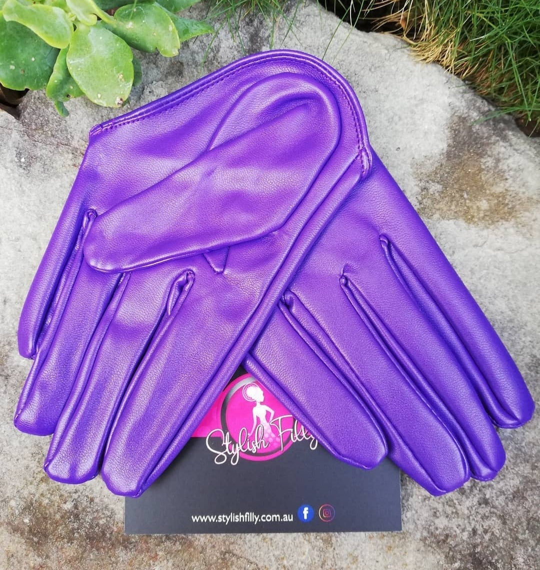 HALF PALM GLOVES (FAUX LEATHER) - 28 colours available